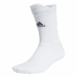 Hot Sale 🌟 Adidas Alphaskin Max Cushion Crew 🧦 Socks White 👍