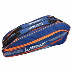 Cheapest 🧨 Ashaway Thermo ATB866 6(Double) Racket Bag Blue Orange 😀