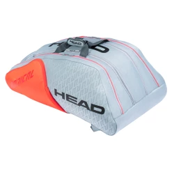 Deals 👍 Head Radical 12R Monstercombi Racket Bag Light Grey Orange 🌟