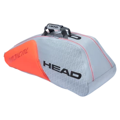 Hot Sale ✔️ Head Radical 9R Supercombi Racket Bag Light Grey Orange ⌛