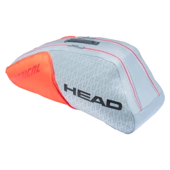 Best Pirce 🥰 Head Radical 6R Combi Racket Bag Light Grey Orange ✔️