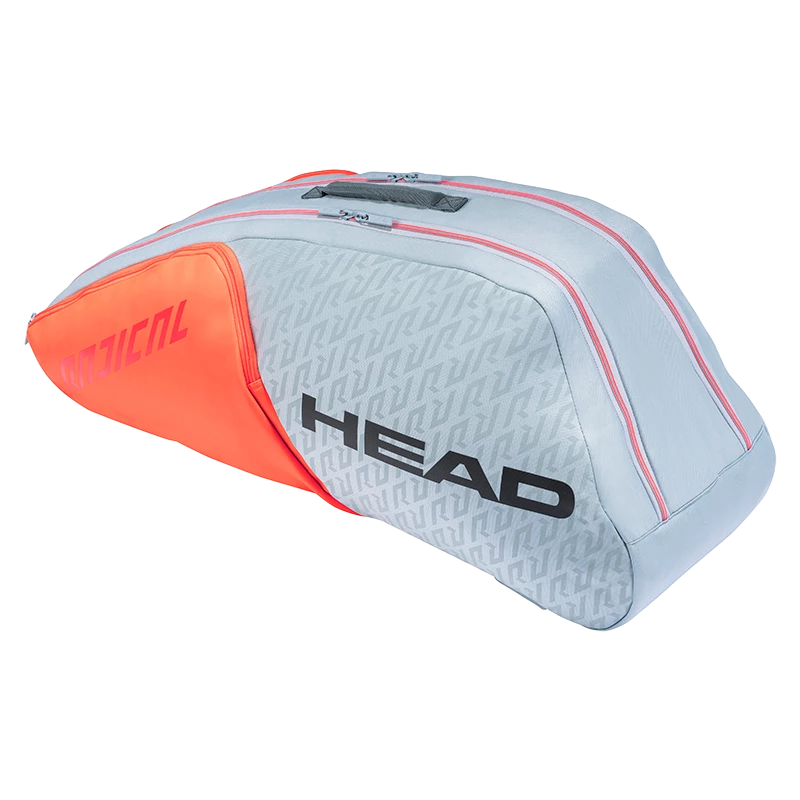 Best Pirce ๐ฅฐ Head Radical 6R Combi Racket Bag Light Grey Orange โ๏ธ