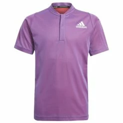 New 😉 Adidas Boys Freelift Polo Primeblue Purple ⌛