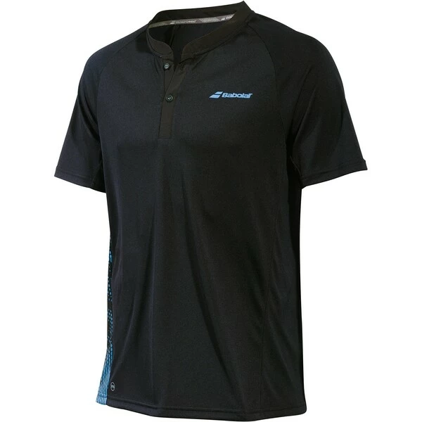 Hot Sale ๐ Babolat Men's Performance Polo Black Parisian Blue โ๏ธ - Image 2