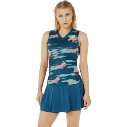 Deals 🛒 Asics 👩 Women's Match Graphic Tank Light Indigo 😍