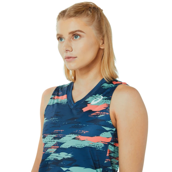 Deals 🛒 Asics 👩 Women's Match Graphic Tank Light Indigo 😍 - Image 3