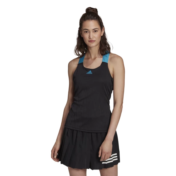 Deals ๐ Adidas ๐ฉ Women's Y-Tank Primeblue Black Sonic Aqua ๐ฏ - Image 2