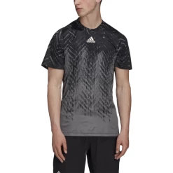 Buy 👍 Adidas Men's Freelift Primeblue Print Tee Black Grey Five ❤️