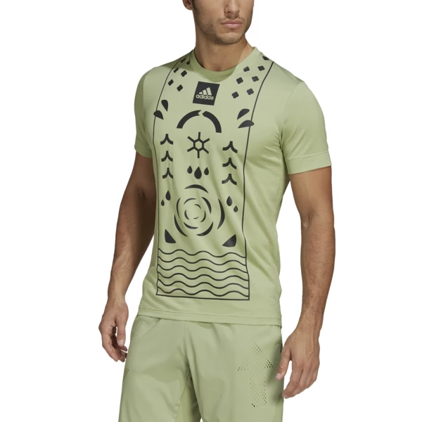 Budget โจ Adidas Men's Paris Freelift Tee Green ๐งจ - Image 3
