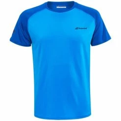 Best deal 🤩 Babolat Mens Play Crew Neck Tee Blue Aster 👏