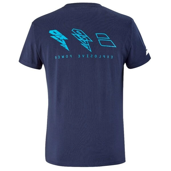 Cheapest ๐ Babolat Men's Drive Cotton Tee Drive Blue โจ - Image 3