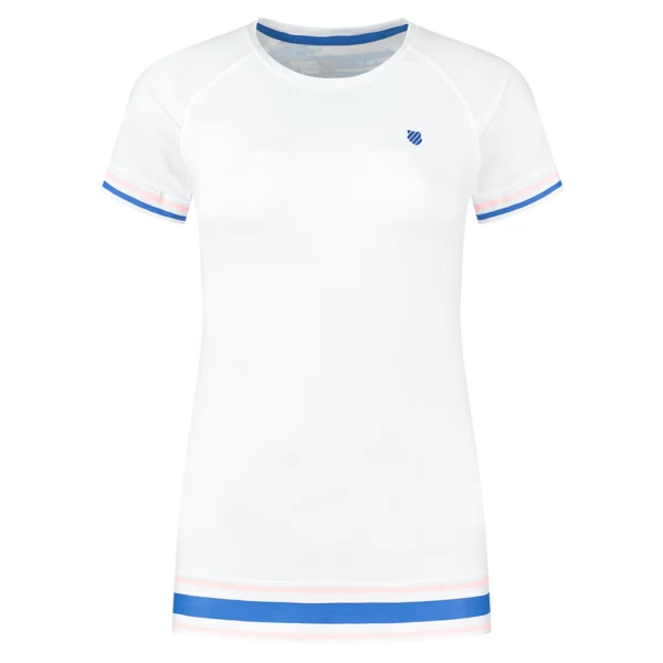 Best Sale 🤩 K-Swiss 👩 Women's Hypercourt Roundneck Top White 🔥