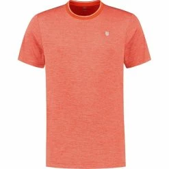 Wholesale 👍 K-Swiss Men's Hypercourt Double Crew Tee Spicy Orange 🔥