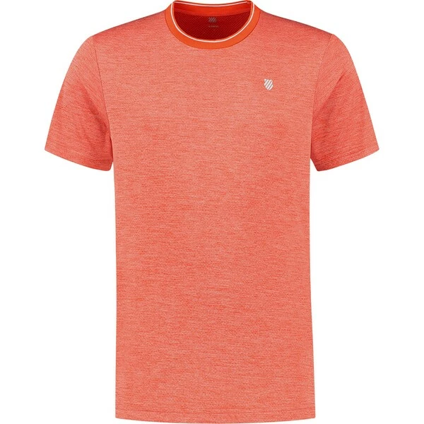 Wholesale 👍 K-Swiss Men's Hypercourt Double Crew Tee Spicy Orange 🔥