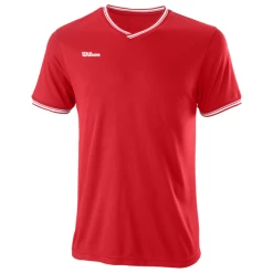 Flash Sale ❤️ Wilson Men's Team II High V-Neck Tee Red ⌛