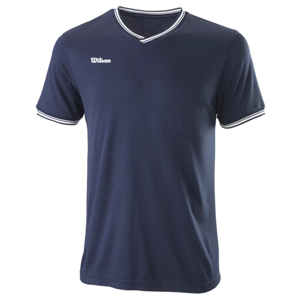 Cheapest 👍 Wilson Men's Team II High V-Neck Tee Navy 👏