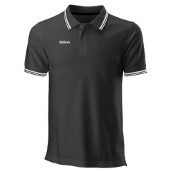 Hot Sale 🔥 Wilson Men's Team II Cotton Polo Black 🤩