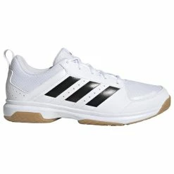 Deals 😉 Adidas Ligra 7 Mens Indoor Court 👞 Shoes White Cloud Black 🔔