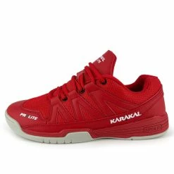 Hot Sale 🎉 Karakal KF ProLite Men's Indoor Court 👞 Shoe Red 2022 🌟